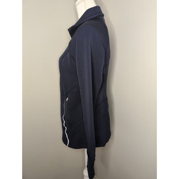 Athleta full Zip Up Sweatshirt layering jacket Sz L - Picture 2 of 8